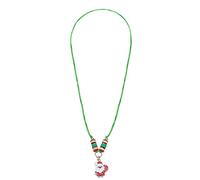 QYYZTQY Woven Rope Children's Colorful Christmas Tree Santa Necklace (Green, One Size)