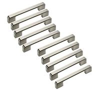 QYZUJIKL 10 Tiradores para Muebles, Tiradores De Zinc para Puertas De Armarios, Cajones, Armarios, Puertas, Tiradores De Arco, Diámetro De 320 Mm-Brushed-96Mm