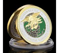 QYZXTH Comando de Guerra Especial Naval de los Estados Unidos Navy Seals Moneda de Recuerdo chapada en Oro Coleccionable Desafío de Monedas conmemorativas Moneda-Oro