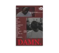 QYZXTH Damn Album Kendrick Lamar - Póster de portada de álbum musical, lienzo para pared, decoración de dormitorio, decoración de casa adolescente, arte, 30 x 45 cm, estilo sin marco, 28