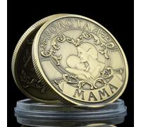 QYZXTH Monedas conmemorativas Rusas de la Madre del niño del cumpleaños del día de la Madre Regalos de Recuerdo del Aniversario de la colección de Monedas de Estilo Antiguo-Default