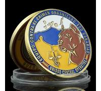 QYZXTH Unidad Central Operativa Española Desafío Moneda Guardia Nacional Bronce Chapado Moneda Conmemorativa Insignia de Honor Colección Regalos-Bronce
