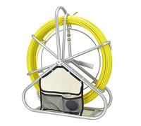 QZATACAEN 150 m de cinta para pescado de fibra de vidrio, 6 mm x 150 m, tubo con mango de goma