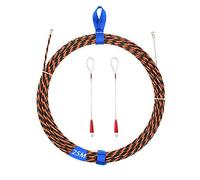 QZATACAEN 25m Guía pasacables, Kit de Enhebrado de Cables, Cinta de Pescado, Color Rojo y Negro, Tamaño 6 mm x 25 m