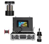 QZCX Cámara de Pesca Submarina, 7 Pulgadas DVR Recorder 20m / 50m / 100m Pesca bajo el Agua Videocámara Finder IP68 Impermeable 38 Le Cámara giratoria DS de 360 Grados(F8200DB-2L-50m)