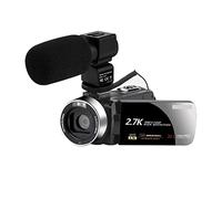 QZCX Cámara Digital, Cámara de Video de 2.7k Cámara de videocámara Webcam de 3.0 Pulgadas IPS HD Pantalla táctil FHD Soporte de cámara Control Remoto Cámara Original(32GB SD Card,Option B)