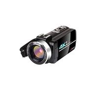 QZCX Cámara Digital, Cámara de Video vlogging de videocu Poco 4K for la grabación de vlog 5 6MP Y IR Cámaras de visión Nocturna cámara de Mano con función WiFi(64G SD Card,Bianco)