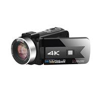 QZCX Cámara Digital, Camcorder de cámara de Video 4K Ultra HD 56MP 3.0 Pulgada 16x Zoom Digital IR Visión Nocturna Vlogging grabadora videocámara(128G SD Card,Bianco)