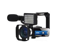QZCX Cámara Digital, Video Camcorder 4K WiFi vlogging cámara Nocturna visión 5 6MP Beauty Light Touch Screen Vlogging for cámara Webcam(32GB SD Card,K1 Blue Camera Kit)