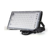 QZCX Foco Led Exterior, Luz de inundación UV de 50w y 100w, Reflector for Exteriores, lámpara de Escenario Fluorescente Ultravioleta de 395nm y 400nm con Enchufe, luz Negra for Fiesta(100W,with Plug)