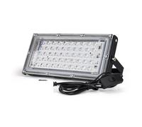 QZCX Foco Led Exterior, Luz de inundación UV de 50w y 100w, Reflector for Exteriores, lámpara de Escenario Fluorescente Ultravioleta de 395nm y 400nm con Enchufe, luz Negra for Fiesta(50W,with Plug)