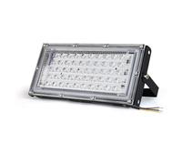 QZCX Foco Led Exterior, Luz de inundación UV de 50w y 100w, Reflector for Exteriores, lámpara de Escenario Fluorescente Ultravioleta de 395nm y 400nm con Enchufe, luz Negra for Fiesta(50W,No Plug)