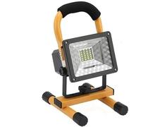 QZCX Foco Led Exterior, Reflector LED Impermeable de 100W for Exteriores, proyector Externo, Reflector RGB Recargable con batería de 6x18650(30W No Battery)