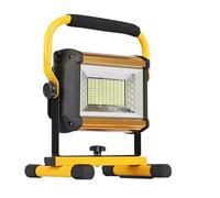 QZCX Foco Led Exterior, Reflector LED Impermeable de 100W for Exteriores, proyector Externo, Reflector RGB Recargable con batería de 6x18650(100W No Battery)