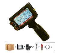 QZCX Impresora de inyección de Tinta de Mano 12.7mm Online QR Bar Batch Code Date Number Logo Expiry Date Label Portable Hand Jet Handheld TIJ Thermal Inkjet Printer No es fácil de desvanecer