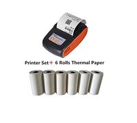 QZCX Impresora de inyección de Tinta de Mano Térmico portátil BT 4.0 Impresora de Recibos Mini Impresora Mobile 58mm Máquina Taxi Impresora No es fácil de desvanecer(Gold)