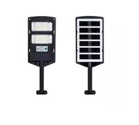 QZCX Lámpara solar ultra potente de 7000 lm con control remoto for exteriores, luz de calle de inducción solar, luces de jardín impermeables IP65