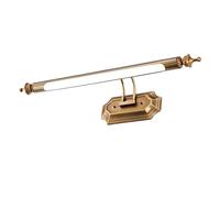 QZCX Luz de imagen Europa Retro Bronce Espejo Faro Led 8W 470mm, Baño Dormitorio Lámpara Cosmética Luz Frontal De Pintura Giratoria La luz es suave y no deslumbra.(Cool White)