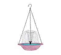 Qzdtue Birds Bath Solar Fountain, Solars Fountain Pump, Hangable Bird Feeder, 9,25 x 18,11 pulgadas, Decorative Garden Accessory for Wildlife, Children, Landscape, Yard, Nature Lovers, Porch