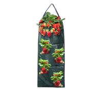Qzdtue Bolsas de cultivo de tela, cultivo de jardín, maceta transpirable de 8 agujeros, ahorro de espacio de 60 x 25 cm, para aficionados a la valla de balcón vertical que buscan soluciones