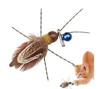 Qzdtue Cat Wand Attachment Toys, Interactive Feather Toy, Firefly Shaped Chewing Tools, 2,76 x 0,59 x 0,59 Pulgadas, Engaging Pet Supplies for Stress, Ejercicio, Fun Playtime for Kittens
