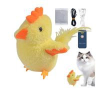Qzdtue de ave voladora con hierba gatera para gatos, diseño realista de pájaros de plumas aleteando, suave y acogedor, interactivo ideal para diversión y entretenimiento de gatos en