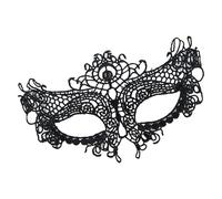 Qzdtue Disfraz de máscara negra, máscara negra mística para de cosplay, elegante de máscaras, festivales, accesorios de decoración, clásico negro 23 x 10 cm