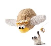 Qzdtue Indoor Cat Toys, Plush Bird Catnip Toy with Sound, Self-Moving Stimulating Doll 9,45 x 4,72 pulgadas, Pet Supplies for Indoor Kittens, Home, Travel, Boredom Relief, Efficient Power