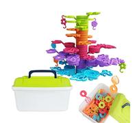 Qzdtue Juguetes apilables - 7,48 x 5,31 Pulgadas, juego de equilibrio para construcción con funciones educativas, aula, casa, sala de juegos, para niños pequeños, guarderías, anniversa