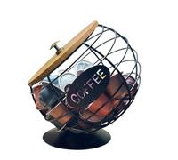 Qzdtue K Pods - Soporte organizador de estación de café de gran capacidad, decoración de escritorio, cuenco de frutas de 6.5 x 6.1 pulgadas, soporte de almacenamiento de aperitivos de metal, soportes
