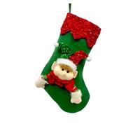 Qzdtue Large Christmas Stocking for Kids, Doll Design Colging, Festive Holiday Decor for Fireplace, Wall, Door, Perfect for Family Traditions and Storage, Doll Christmas Stocking