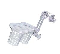 Qzdtue Maceta acuática transparente, decoración de pecera, taza hidropónica, macetas de acuario ajustables, material ABS, acrílico, lo que la hace ajustable y adecuada para diferentes tamaños y