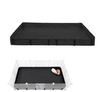 Qzdtue Small Animals Bedding, Washable Reusable Leakproof Cage Liners 141x69x11cm, Bunny Mat Pee Pad, Pet Accessories for Hamsters, hierros, Chinchillas, Black