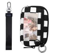 Qzdtue Small Wristlet Wallets for Women, Waterproof Credit Card Holder Wallet with Coin Pocket, Zipper Pouch Card Organizer for Women and Girls, Compact Wristlet Wallet for Women, Negro y ., Se