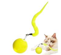 Qzdtue Smart Interactive Toy Ball, Battery Powered Cat Toy, Portable Kitten Ball, Exercise Ball for Cats, Interactive Cat Ball Toys, Relaxing Cat Toys 2.36x2.36 inches for Exercise, Relaxing, Playing
