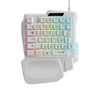 Qzdtue Teclado mecánico, teclado único con teclado para juegos, teclado portátil, teclado de juegos, teclado de viaje, teclado mecánico portátil, teclado ergonómico para móviles de 8,86 x 6,97 x 1,18