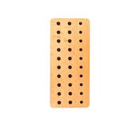 Qzdtue Wood Leather Tool Holder Organizer, 30 Hole Craft Tool Storage Rack, Multi Slot Organizer Stand, Solid Wood Workbench Holder, Minimal Workshop Storage Design, Hobby Repair Use