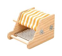 Qzdtue Wooden Bird Cage Nest House, Stainless Mesh Bottom Bird Shelter Box, Breeding Sleeping Birdhouse Perch Box, Ventilated Small Parrot Nesting House, Natural Habitat Style Design, Home Cage Use