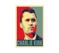 QZFNCOYU A Tribute to Charlie Kirk Honoring A True Patriot - Lienzo decorativo para dormitorio, oficina, habitación, regalo, 30 x 45 cm