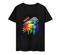 QzHP Proud LGBT Rainbow London Soho Lips Gay Pride Gift Vintage T Shirt 2724 XL Wihte