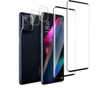 QZJinch 2+2 Piezas,Protector Pantalla para OPPO Find X3 Pro,Ultra Transparente,3D Cobertura Completa,Antiarañazos, Antihuellas,Sin Burbujas, Dureza 9H