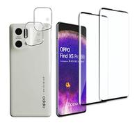 QZJinch 2+2 Piezas,Protector Pantalla para OPPO Find X5 Pro,Ultra Transparente,3D Cobertura Completa,Antiarañazos, Antihuellas,Sin Burbujas, Dureza 9H