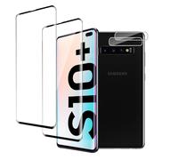QZJinch 2+2 Piezas,Protector Pantalla para Samsung Galaxy S10 Plus,Ultra Transparente,3D Cobertura Completa,Antiarañazos, Antihuellas,Sin Burbujas, Dureza 9H