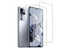 QZJinch 2+2 Piezas,Protector Pantalla para Xiaomi12tpro,Cristal templado Antiarañazos，Dureza 9H，Bordes curvos 2.5D,Ultra Transparente,Anticaída,Antihuellas,Sin Burbujas