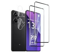 QZJinch 2+2 Piezas,Protector Pantalla para XiaomiRedmi Note 13 Pro Plus,3D Cobertura Completa,Ultra Transparente,Antiarañazos, Antihuellas,Sin Burbujas, Dureza 9H