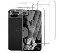 QZJinch 3+3 Piezas,Protector Pantalla para Google Pixel 8a,Cristal templado Antiarañazos，Bordes curvos 2.5D，Dureza 9H,Ultra Transparente,Anticaída,Antihuellas,Sin Burbujas