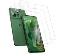 QZJinch 3+3 Piezas,Protector Pantalla para Moto G-PLAY 2025,Cristal templado Antiarañazos，Bordes curvos 2.5D，Dureza 9H,Ultra Transparente,Anticaída,Antihuellas,Sin Burbujas