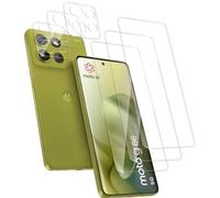 QZJinch 3+3 Piezas,Protector Pantalla para Moto G86,Cristal templado Antiarañazos，Bordes curvos 2.5D，Dureza 9H,Ultra Transparente,Anticaída,Antihuellas,Sin Burbujas