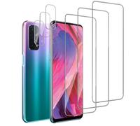 QZJinch 3+3 Piezas,Protector Pantalla para OPPO A54 5G,Bordes curvos 2.5D,Ultra Transparente,Antiarañazos, Antihuellas,Sin Burbujas, Dureza 9H