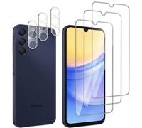 QZJinch 3+3 Piezas,Protector Pantalla para Samsung Galaxy A34 5G,Bordes curvos 2.5D,Ultra Transparente,Antiarañazos, Antihuellas,Sin Burbujas, Dureza 9H